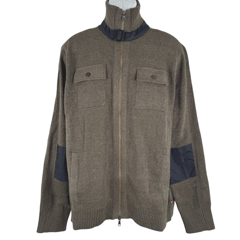 Banana Republic Heritage Sweater Jacket‎ XL Tall Belted Neck Full Zip CJ-2234